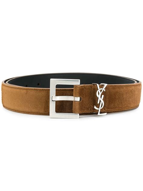 ysl logo belt mens|saint laurent monogram suede belt.